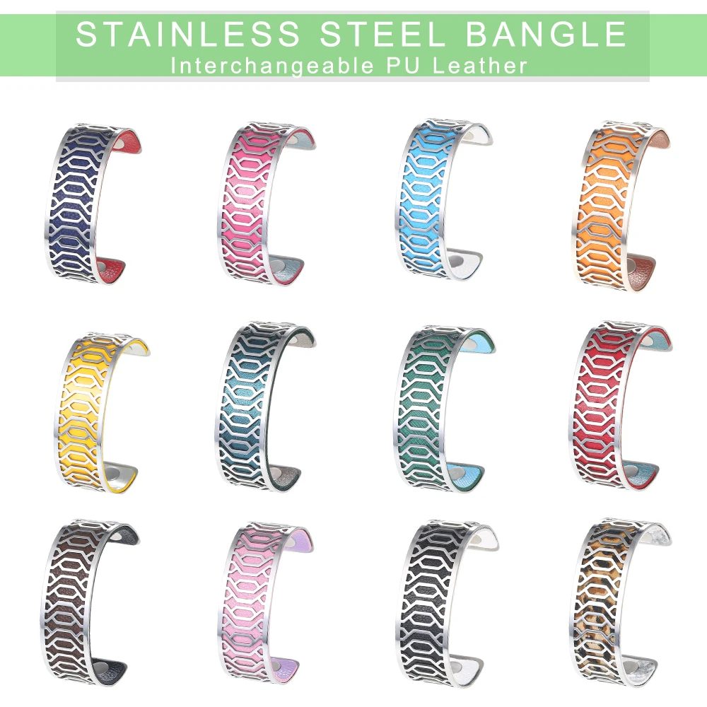 Браслет манжета ожерелье для женщин комплект ювелирных изделий из нержавеющей