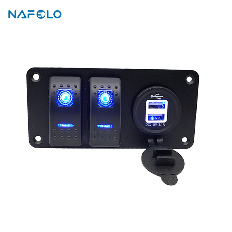 Двойной USB Автомобильное зарядное устройство для мотоцикла Авто Грузовик ATV