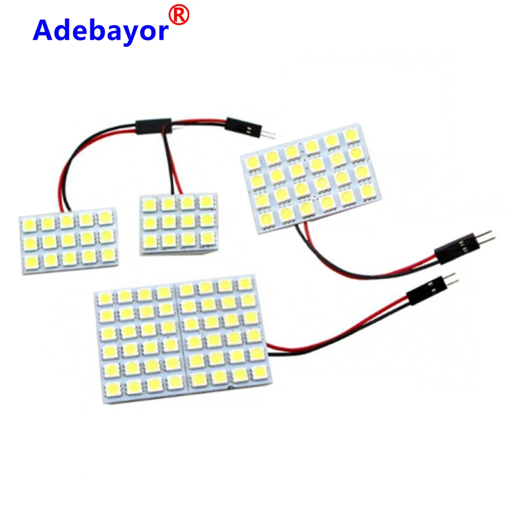 40 шт. 12 15 24 SMD 5050 Светодиодный светильник для чтения купольная лампа салона