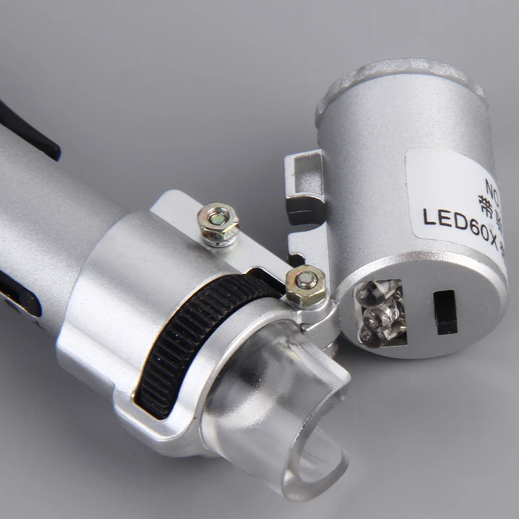 Новый 60X функция чтения ручка микроскоп Лупа серебро изысканно разработан