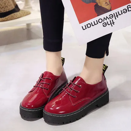 Корейская версия Новая женская обувь повседневная на плоской подошве British wind