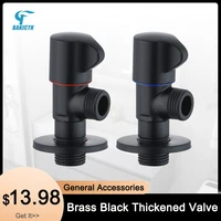 bakicth bathroom angle filling valve faucets black stainless steel kitchen cold hot mixer tap accessories standard g12 threaded