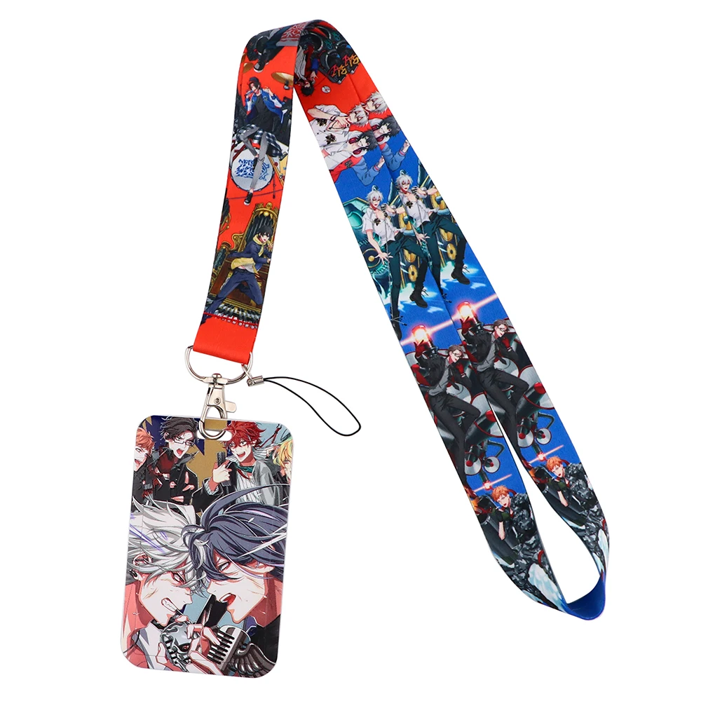 

Japanese Mange Music Game Lanyards Keys Chain ID Credit Card Cover Pass Mobile Phone Charm Neck Straps Card Holder Holiday Gifts