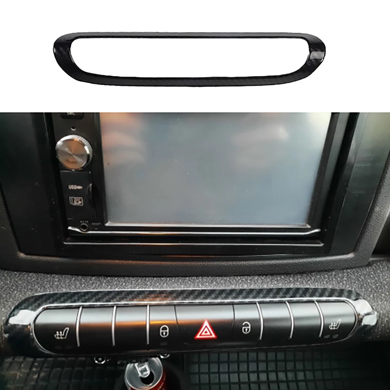 

Car Carbon Fiber Center Control Flashing Light Cover Trim Shell for Mercedes-Benz Smart 451 Fortwo 2009-2015