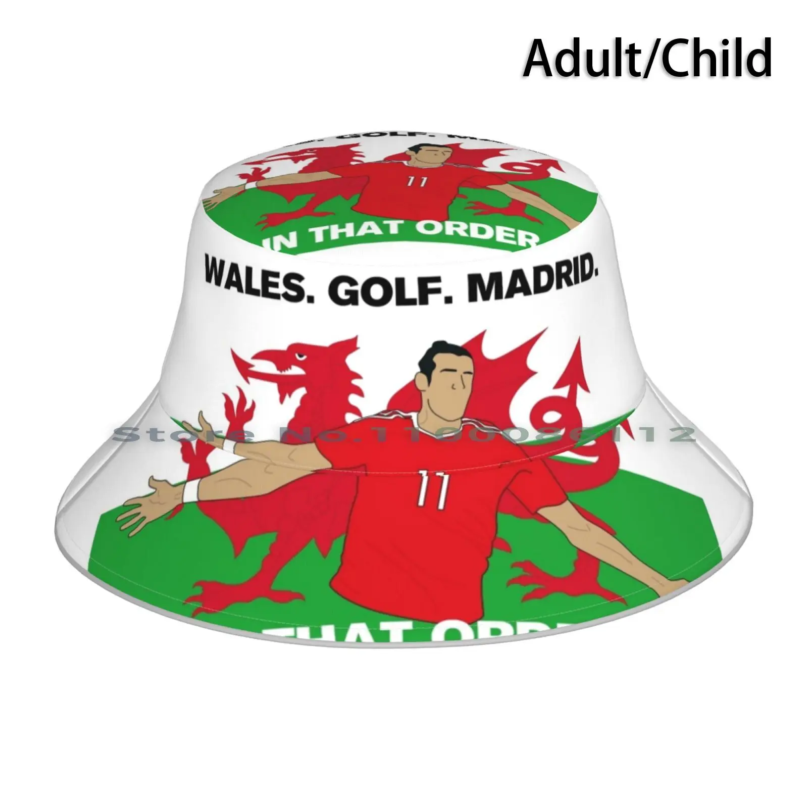 

Gareth Bale Wales Golf Madrid In That Order Euro Cup 2020 Bucket Hat Sun Cap Welsh Wales Golf Madrid In That Order Soccer