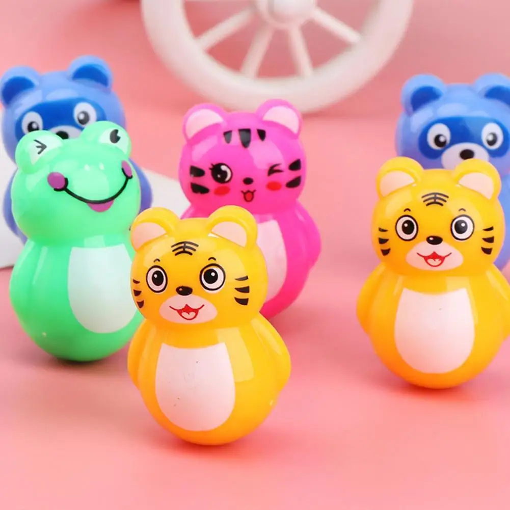 

8Pcs Kids Tumbler Toys Cartoon Animal Classic Broken-proof Mini Size Children Learning Nodding Tumbler Toys