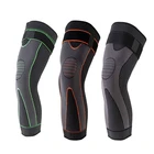 Противоскользящий удлиненный наколенник с длинным рукавом, бандажный компрессионный наколенник, теплый спортивный наколенник для бега, эластичный наколенник