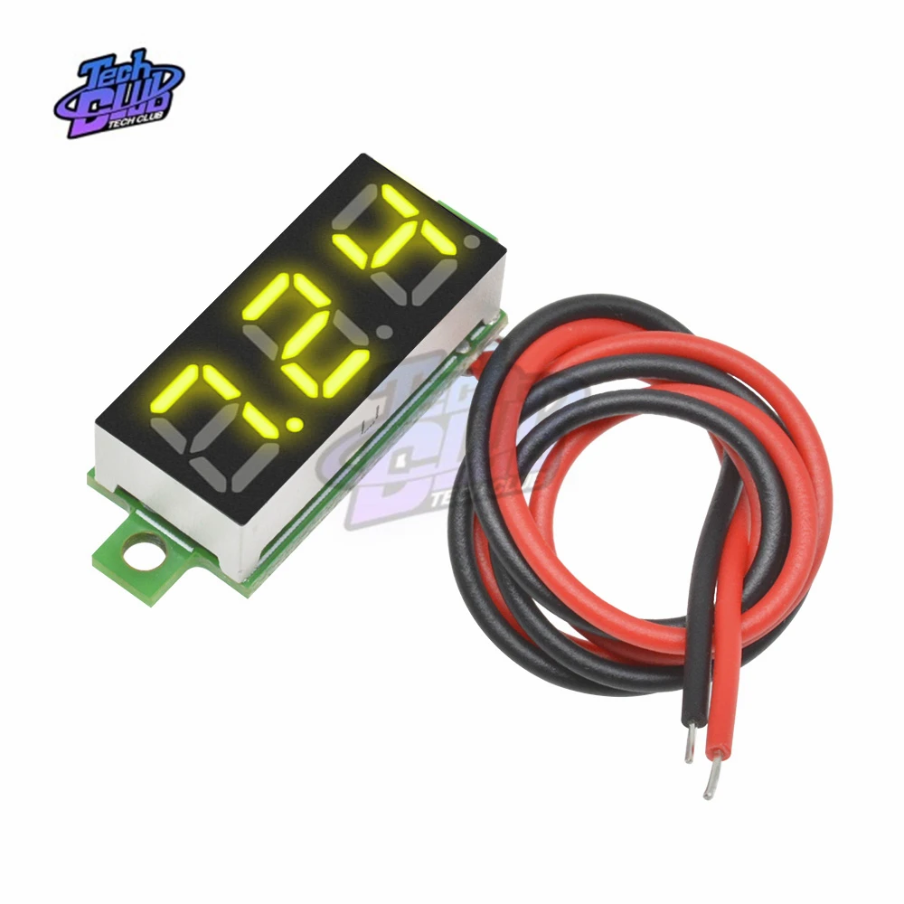 Мини цифровой вольтметр Напряжение метр тестер 0,28 дюймов 2,5 V-30 V светодиодный Экран Цифровой вольтметр, красный, зеленый, голубой, желтый