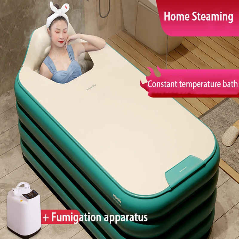 

Household Steaming box Inflatable bathtub Fumigation bucket Whole body detoxification sweating bath box Sweating wet sauna room