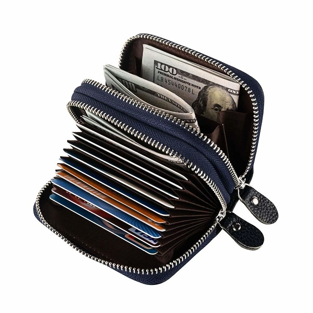 Женский кошелек на молнии из натуральной кожи с RFID-защитой | Багаж и сумки