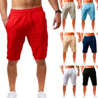 summer mens casual sports cotton and linen comfortable fashion shorts jogging pants