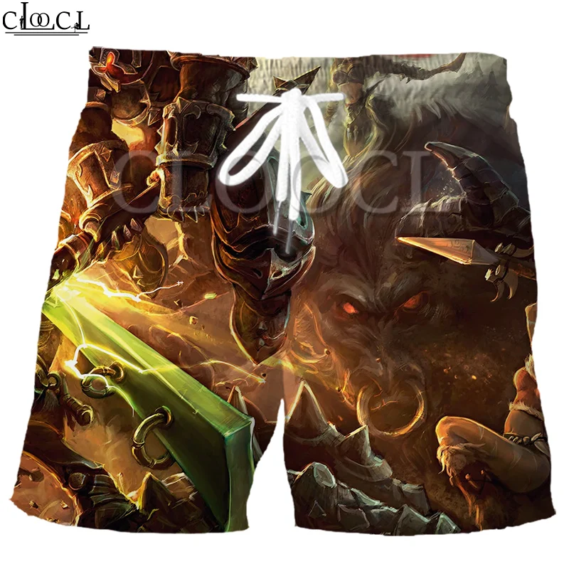 Свободные эластичные летние спортивные шорты CLOOCL с 3D принтом для игр и кулиской