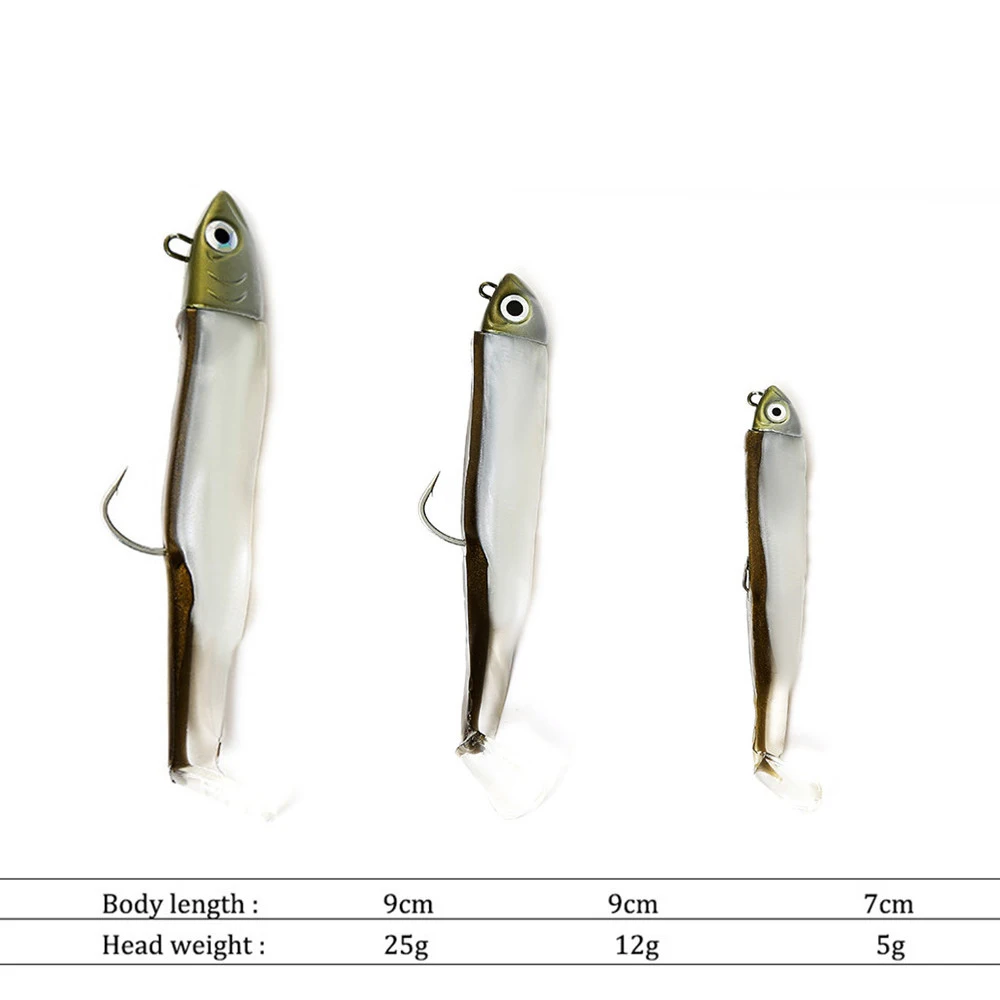 Мягкая свинцовая головка в форме гольяна Φ 12g 2 приманка для рыбной ловли воблеры