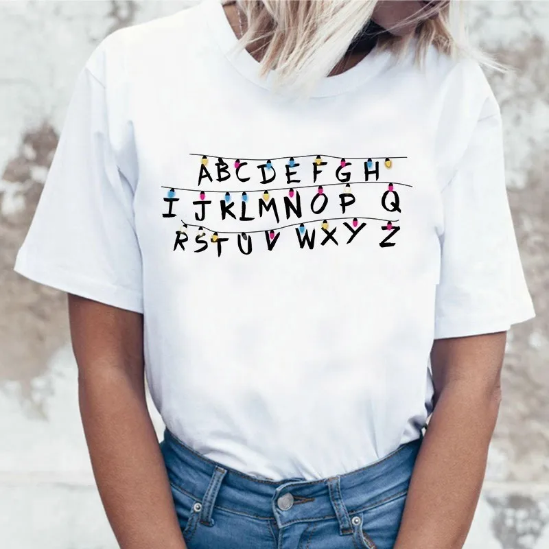 

Футболка женская повседневная с круглым вырезом и забавным принтом