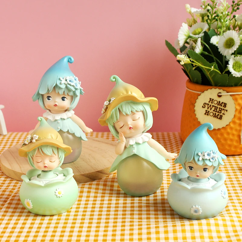 

Magic Forest Ornament Flower Fairy Lovely Girl Desktop Home Ornament Car Center Console Ornament Small Object Birthday Gift