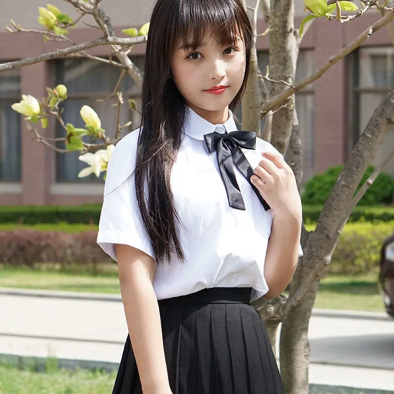 Женские летние блузки JK рубашка с коротким рукавом однотонные белые топы