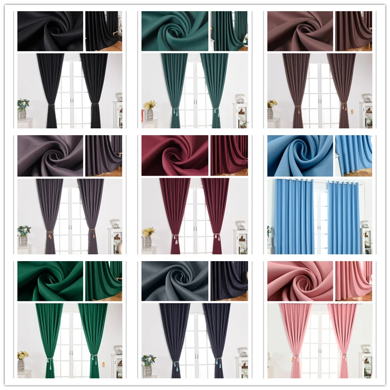 Плотные шторы для гостиной красные Шторы кухни спальни AB19 #|Занавески| |