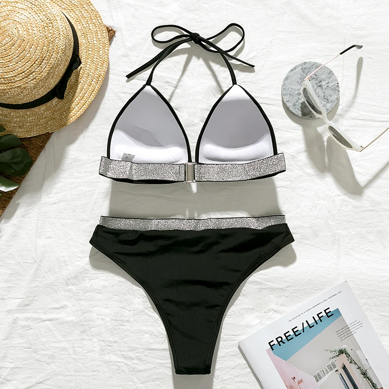 Bikinx микро бикини с высоким вырезом купальный костюм пикантный женский купальник раздельный треугольный Пуш Ап купальник для женщин купальные костюмы biquini
