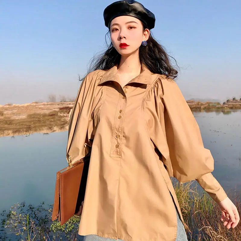 XITAO плиссированная женская блузка модная новая с одной грудью 2020 весенняя