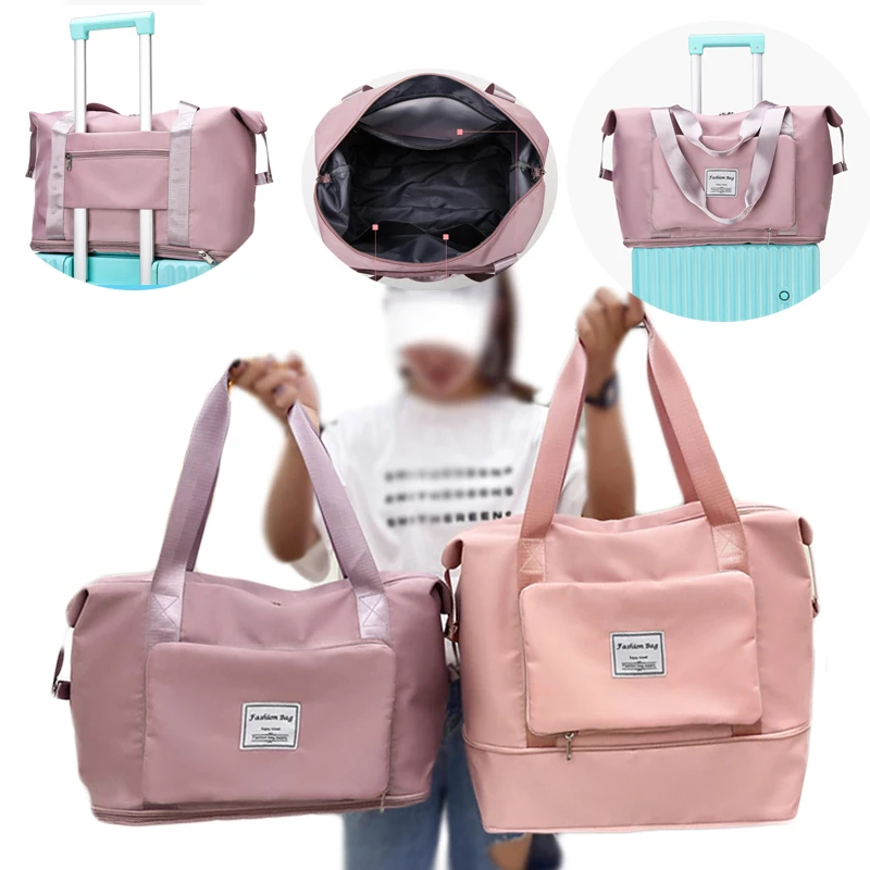 

Вместительные водонепроницаемые складные дорожные сумки, мешок на плечо для хранения в тренажерном зале и йоги, многофункциональный больш...