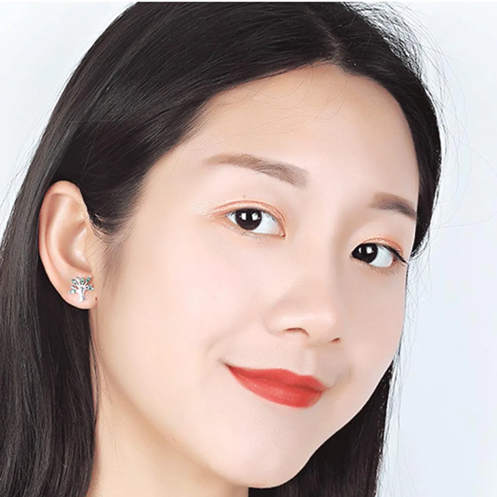 

Han Edition Earrings Simple Fashion Creative Design Lucky Tree Stud Earrings Woman's Exquisite Handmade Decorations