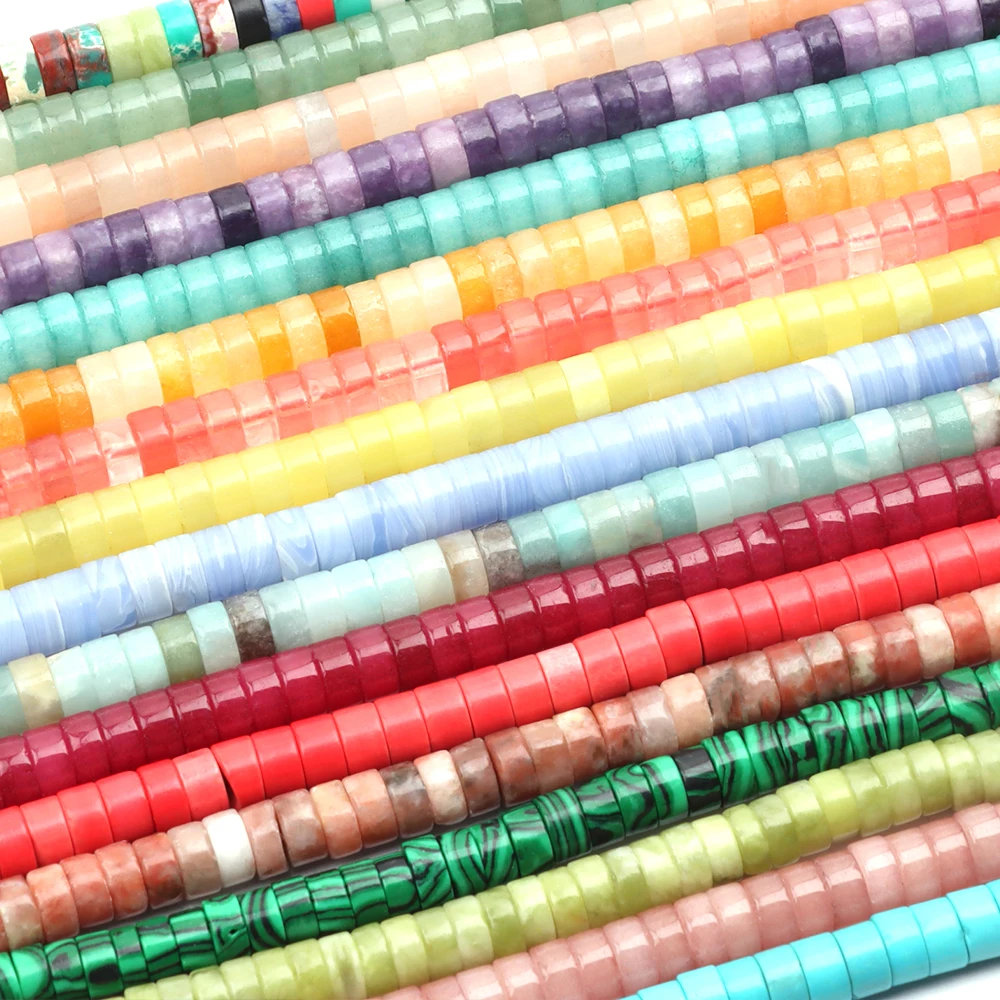 Бусины-разделители из натурального малахитного камня плоские бусины Heishi