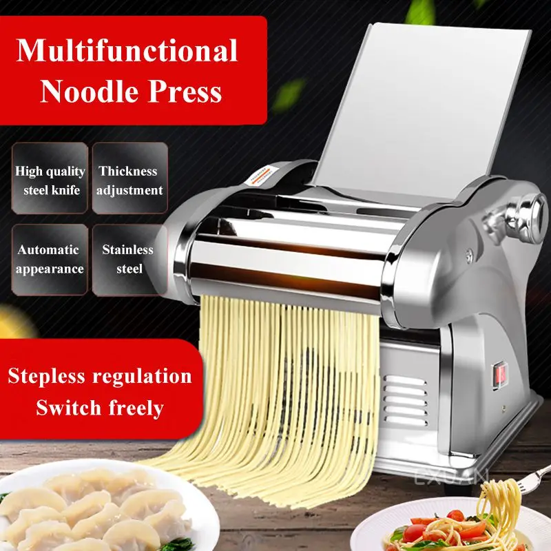 Household Pasta Machine Noodles Maker Stainless Steel Noodle Cutter Electric Automatic Dough Rolling Machine Dumpling Machine