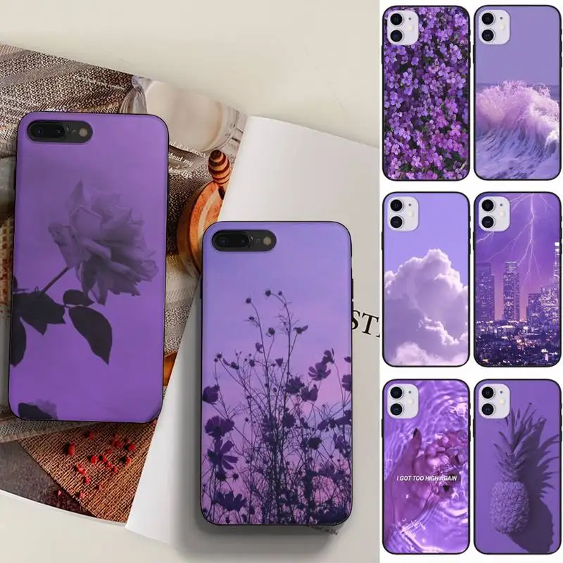 

Purple Phone Case Fundas Shell Cover For Samsung S10 S20 Fe Lite S21 S30 ULTRA Plus 5G