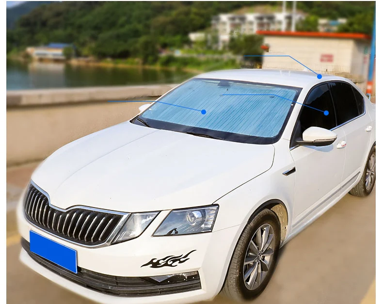 Lsrtw2017 окна автомобиля козырек от солнца коврик теплоизоляция для Skoda Octavia A7 аксессуары для интерьера