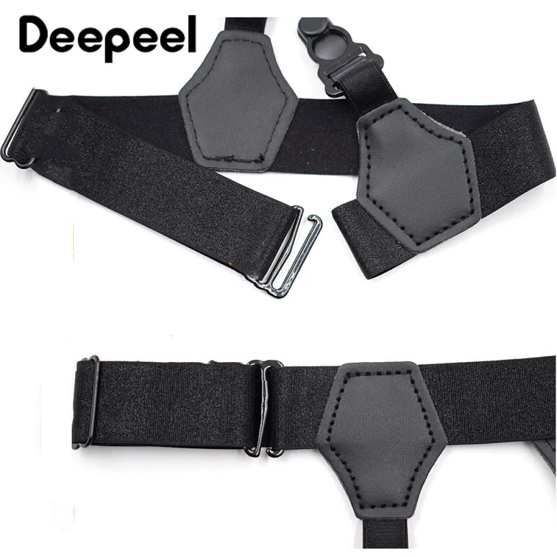 Deepeel 1/2 пары 2 5 см нейлон Для мужчин брюки больших размеров клип подтяжки с