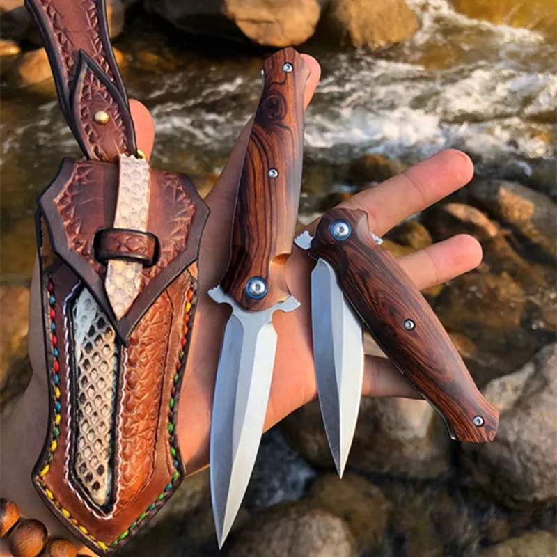 Складной шариковый подшипник M390 лезвие железная деревянная ручка