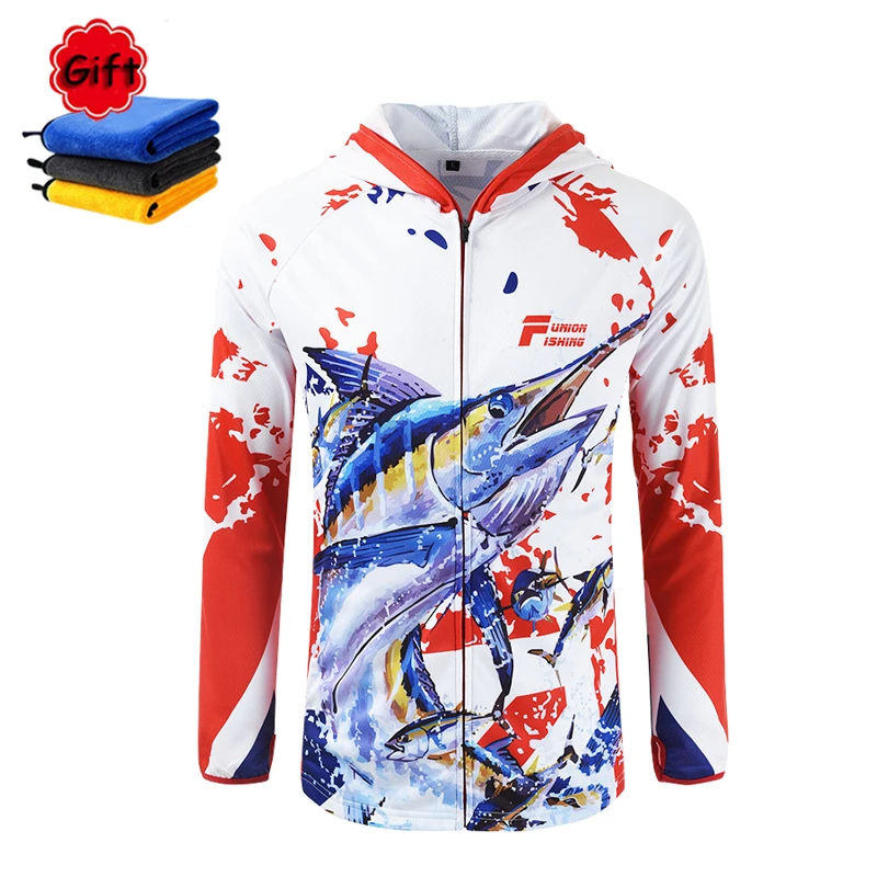 Рыболовные рубашки большого размера Солнцезащитная одежда с длинным рукавом для