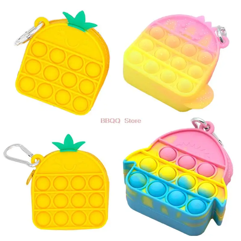 

pineapple pops bubble its fidget toy simple dimple coin purse bag anti stress relief decompression for women men children kids