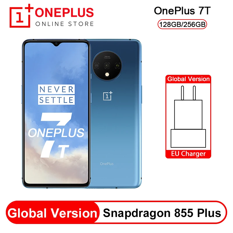 Смартфон OnePlus 7T глобальная версия Snapdragon 855 Plus 6 55 дюйма AMOLED 90 Гц жидкий экран