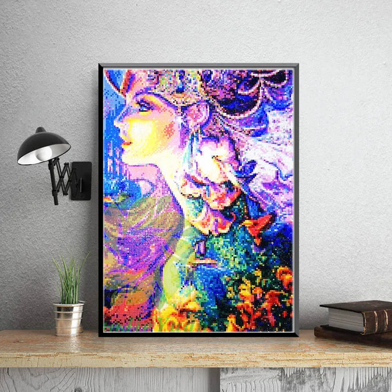 Full Round DIY 5D Diamond Painting Dolphin Love Kiss 3D Embroidery Landscape Plant Cross Stitch Handmade Home Decor K54 | Дом и сад