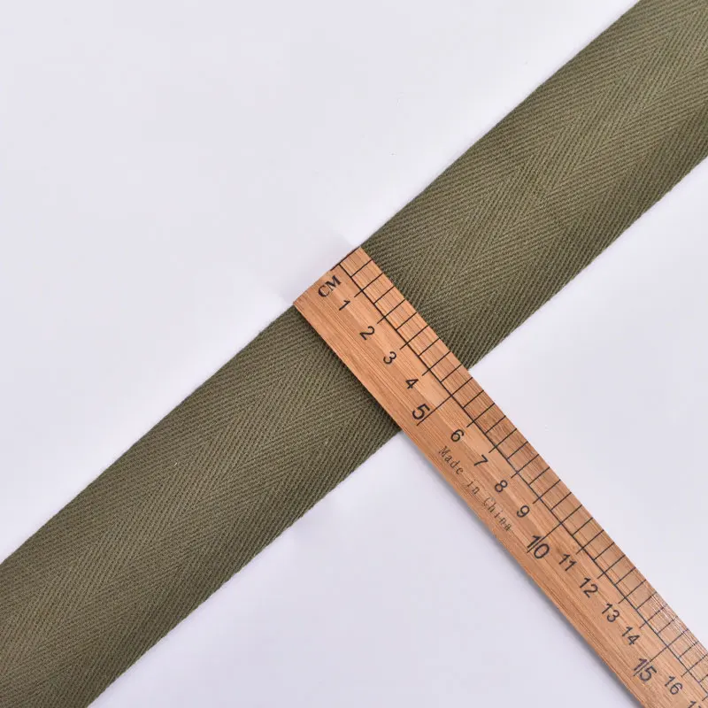 Army green 3 м/лот 4,8 см ремень в елочку тканая хлопковая тесьма ткань швейный ремень для сумок аксессуар для одежды Сделай Сам LX730 - Цвет: Army green