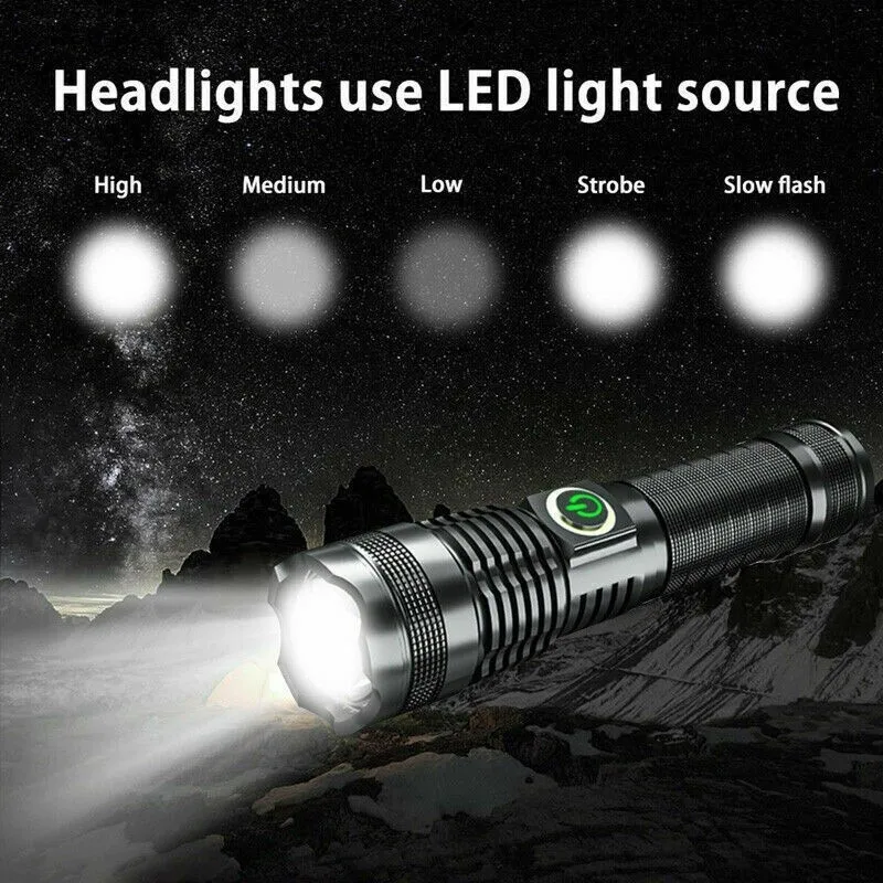 

1500Lumens Flashlight Flashlight LED Most Powerful Rechargeable Torch Xhp70