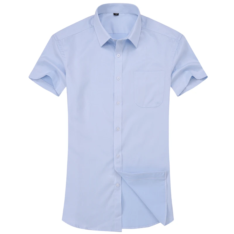 

Short Dress Men's Casual Sleeved Shirt Twill White Blue Pink Black Male Regular Fit Shirt Men Social Shirts 4XL 5XL 6XL 7XL 8XL