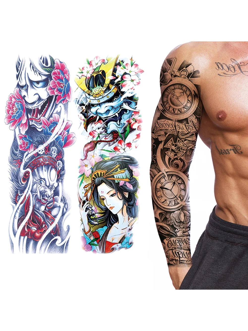 

Flower Arm Temporary Tatoo Portrait Female Fake Tattoo Male Fake Tattoo Temporary Tatuajes Temporales Art Makeup Sticker Tattos