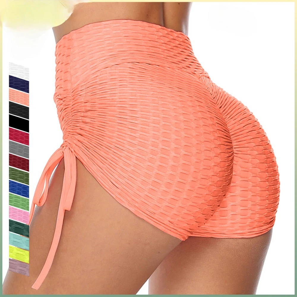 

New Summer Casual Elastic Fitness Gym Sport Workout Yoga High Wasited Booty Shorts Breathable Beach Pants Women Spandex Shorts