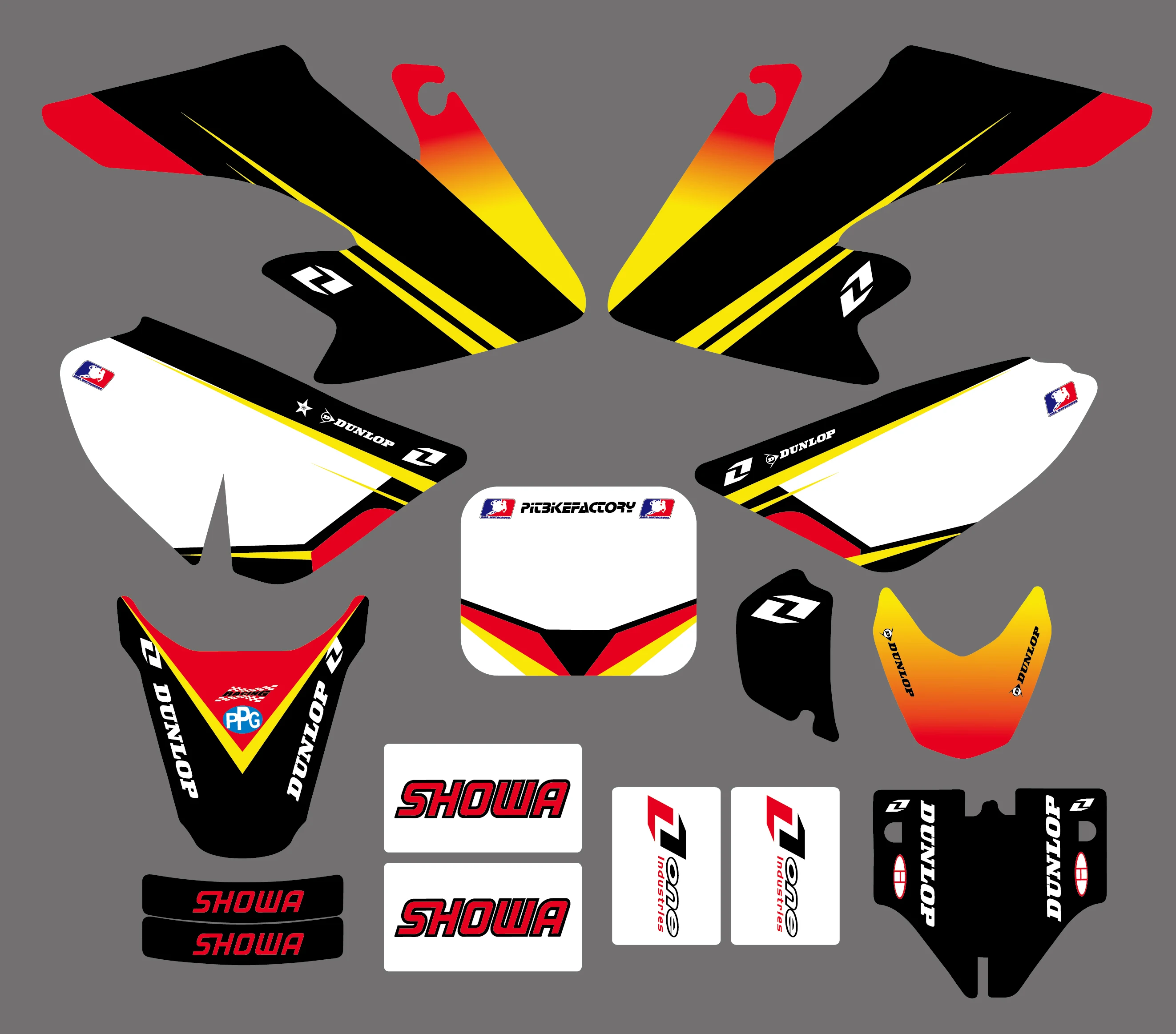 H2CNC графика и фон наклейка Наборы для Honda CRF50 CRF50F 2004 - 2012 2006 2008 2010 2011 Dirt Pit bike CRF 50 50F |