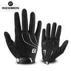 Ветрозащитные велосипедные перчатки ROCKBROS для мужчин и женщин, спортивные противоударные митенки с гелевыми подушечками, для езды на велосипеде