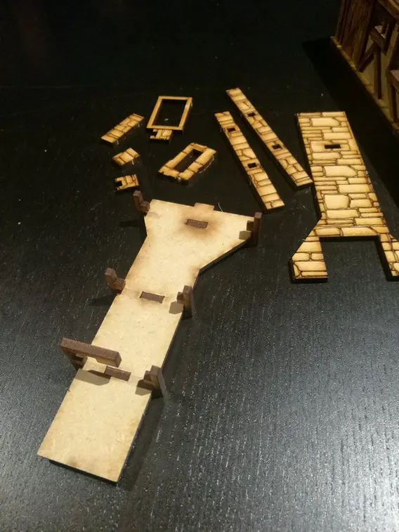 Японский городской дом для gloomhaaven War столешница игры Boltaction деревянная модель молоток PP Infinity TRPG настольная RPG деревянная панель