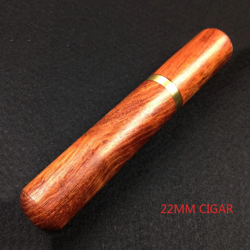can hold 22mm cigar Cosy Moment 18/22/25 мм палисандр сигарная трубка чехол для хранения Куба сигары Портативный Hand-made деревянная коробка для хранения держатель для сигары YJ537 - Цвет: can hold 22mm cigar