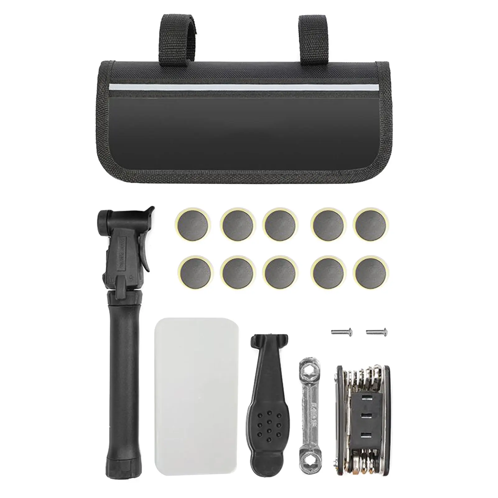 

Простая установка, набор для ремонта велосипеда, прочный механический Надежный ключ, отвертка, Портативный Регулируемый мини-насос для гор...