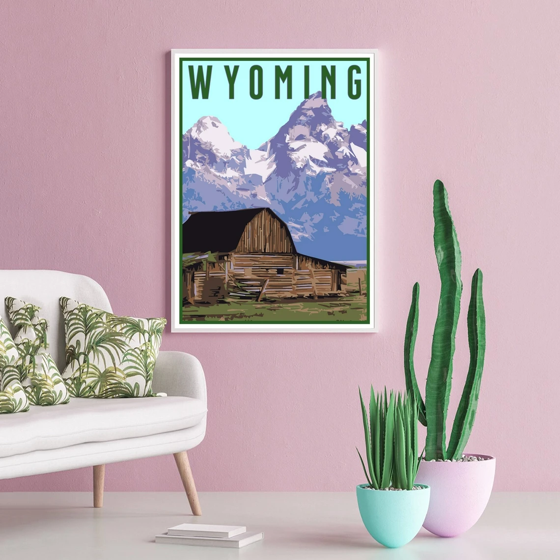 

Wyoming Travel Poster, Vintage Style Poster,Home, Wall Art, Travel, Vacation, Home State, Souvenir, Frame Not Included