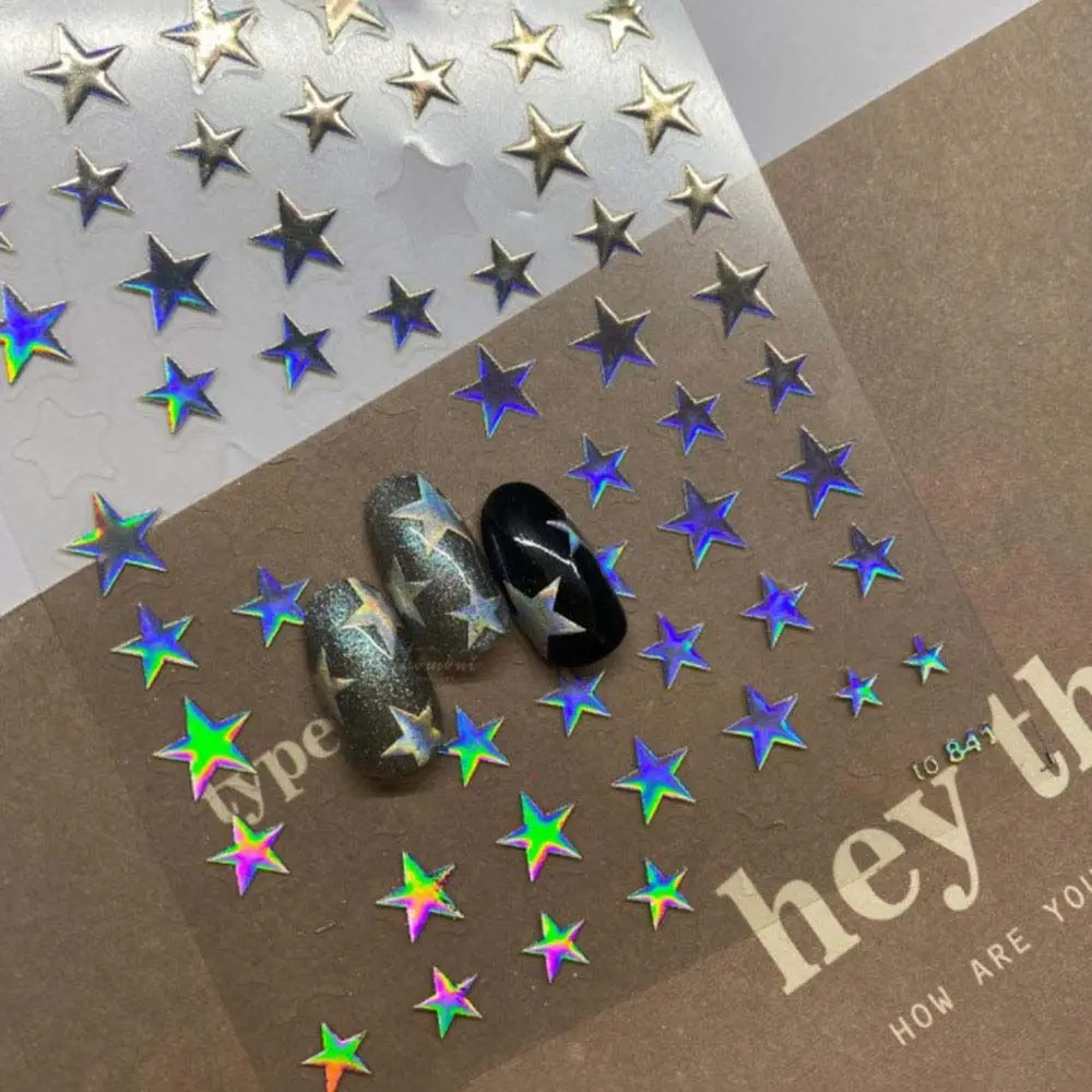 

Japanese Gold Silver Nail Stickers Adhesive Decals 3D Snowflake Christmas Tree Slider DIY Star Butterfly Nail Art Decoration