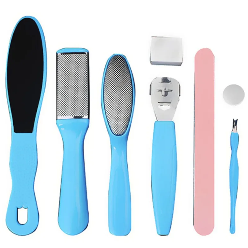 

8Pcs/Set Manicure Foot Care File Set Dead Hard Skin Callus Remover Scraper Pedicure Rasp Tools Feet Care Tool Kit Stainless tool
