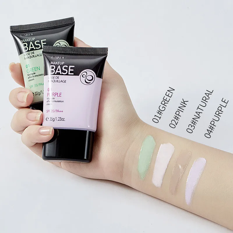 

4 Colors Face Makeup Base Concealer Liquid Foundation Whitening Primer Oil Control Soft BB Cream Waterproof Lasting