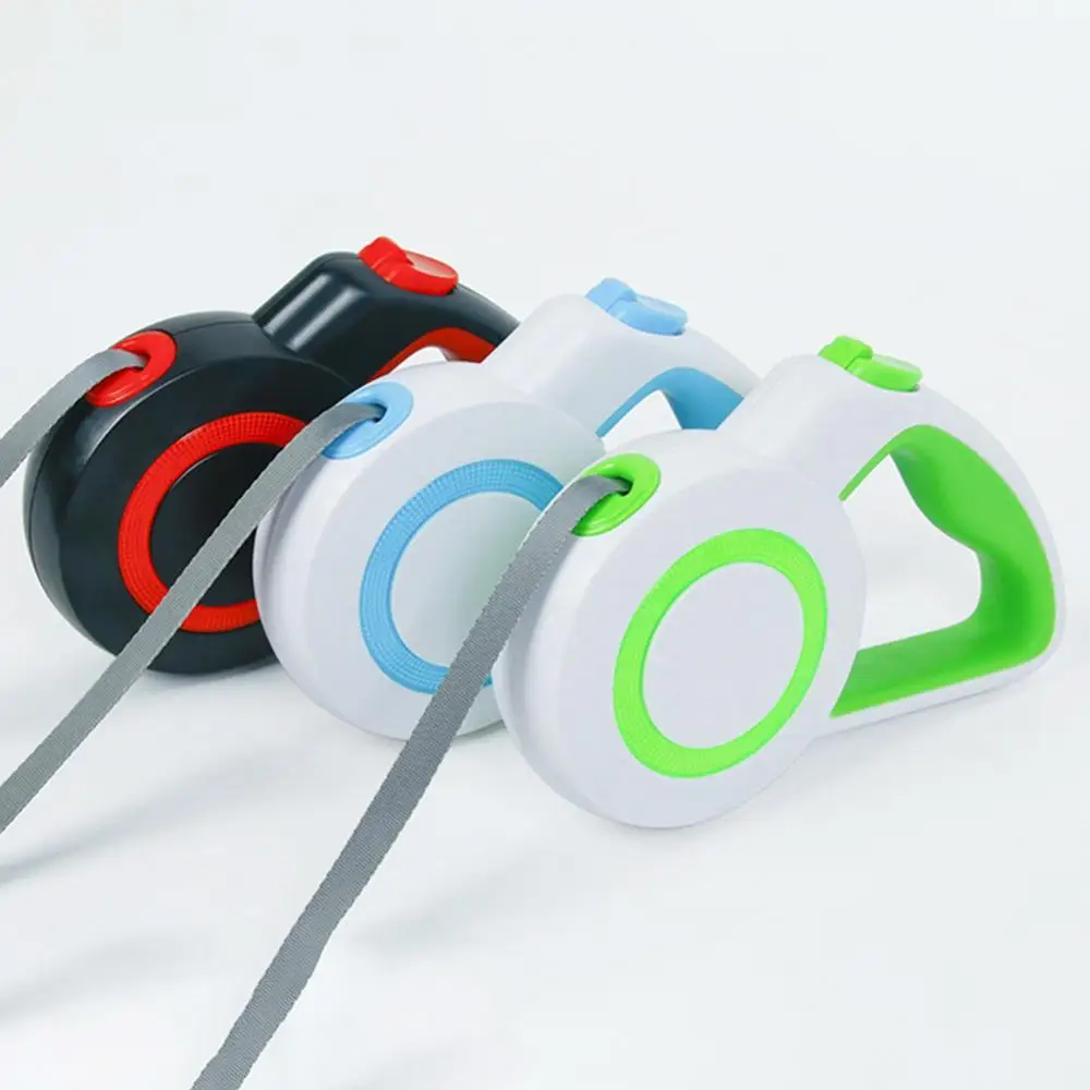 

Black Stainless Steel Nylon Reflective Anti-bite Traction belt Automatic Retractable Extendable Dog Security Leash Walking Rope